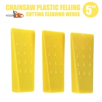 3pc 5 practical felling wedges yellow plastic felling tree chainsaw wedge felling for logging falling cutting cleaving chainsaw