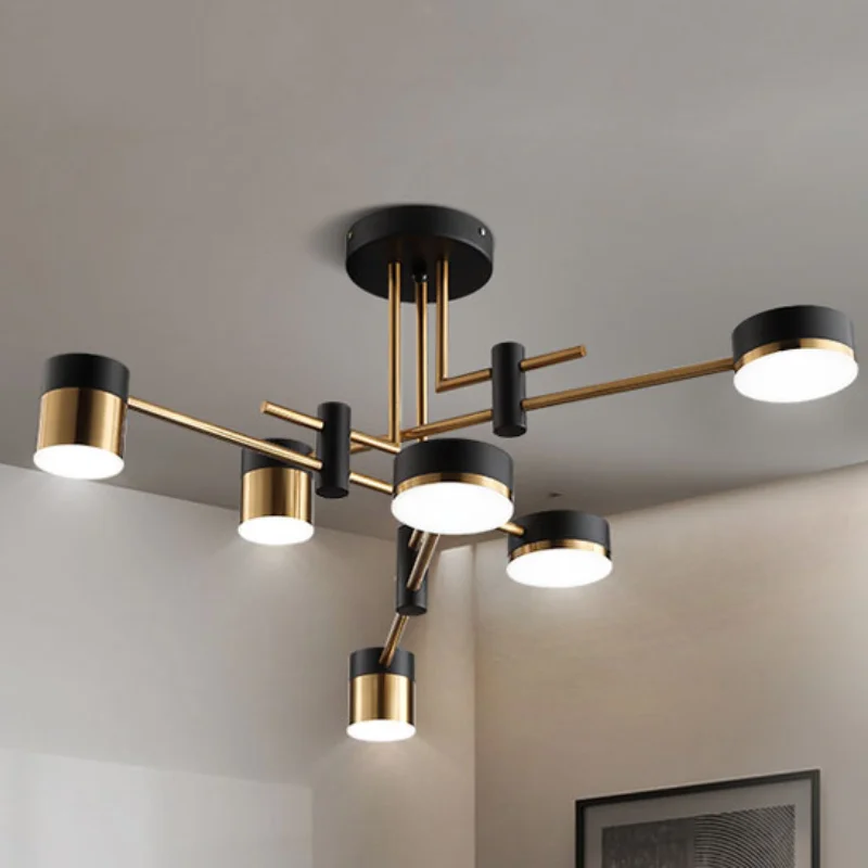 2021 LED Pendent lights Modern Living Room Kitchen Decoration Indoor Metal Light Fixtures 4/6/8 Heads 3 Color Droplight
