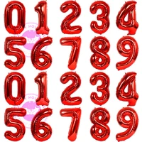 big 40inch number balloons birthday party decoration anniversary new year scene red gold colorful aluminum foil helium balloon