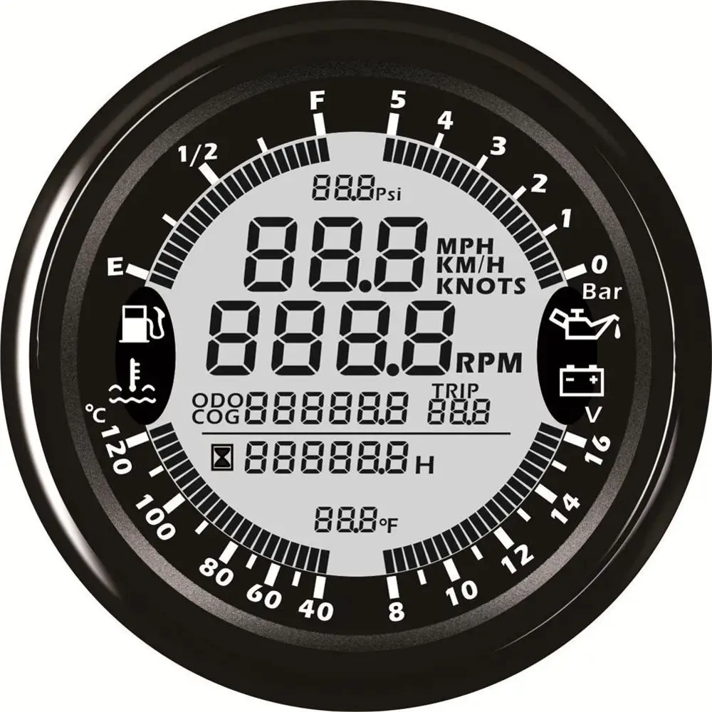 Упаковка 1 6 в Многофункциональный инструмент 85 мм GPS Спидометр Тахометр Датчик