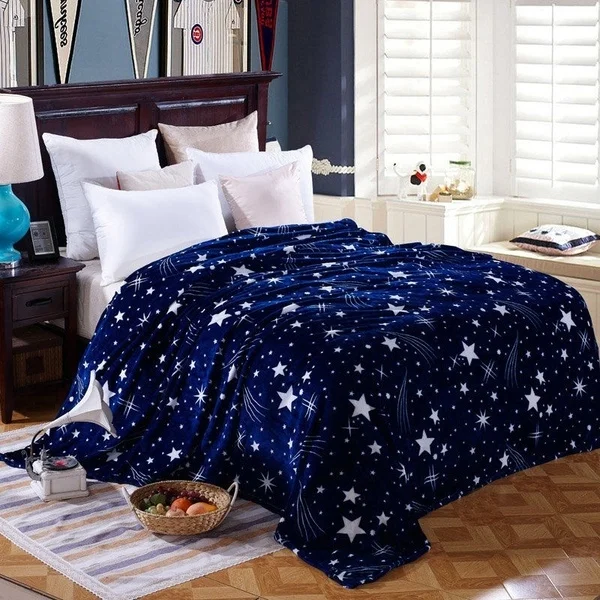 Домашний текстиль теплое фланелевое одеяло со звездой волком львом покрывало на