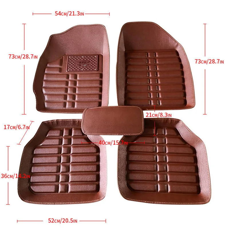 Leather universal car floor mats for bmw f10 x5 e70 e53 x4 f11 x3 e83 x1 f48 e90 x6 e71 f34 e30 waterproof accessories | Автомобили и