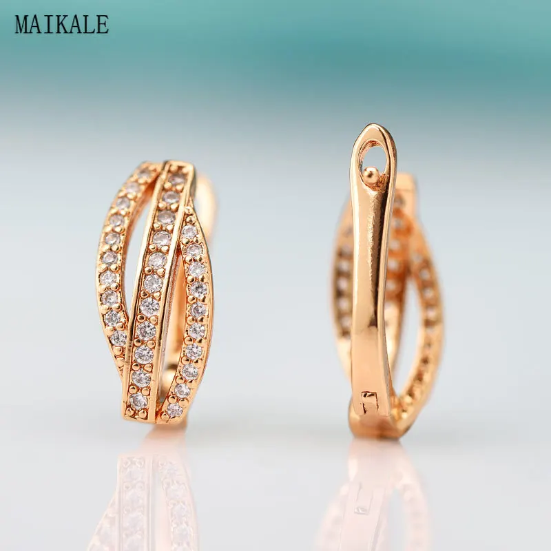 Женские асимметричные серьги гвоздики MAIKALE клипса геометрической формы с