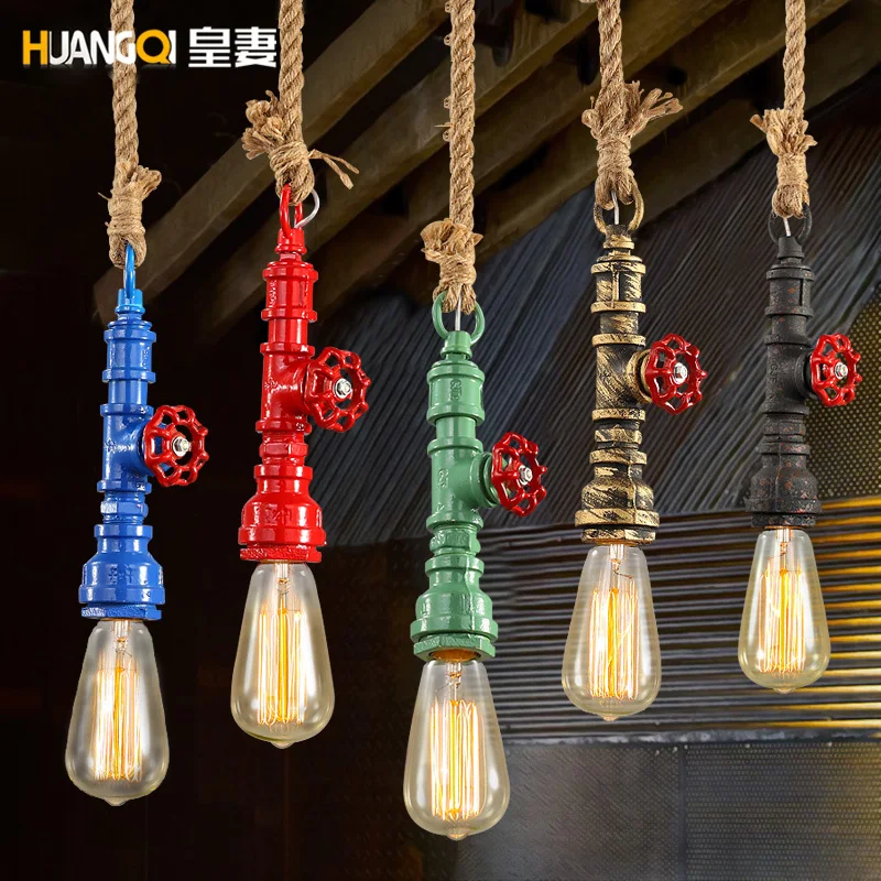 

Loft American Retro Pendant Lamp Pendant Industrial Style Single Head Restaurant lustre pendente