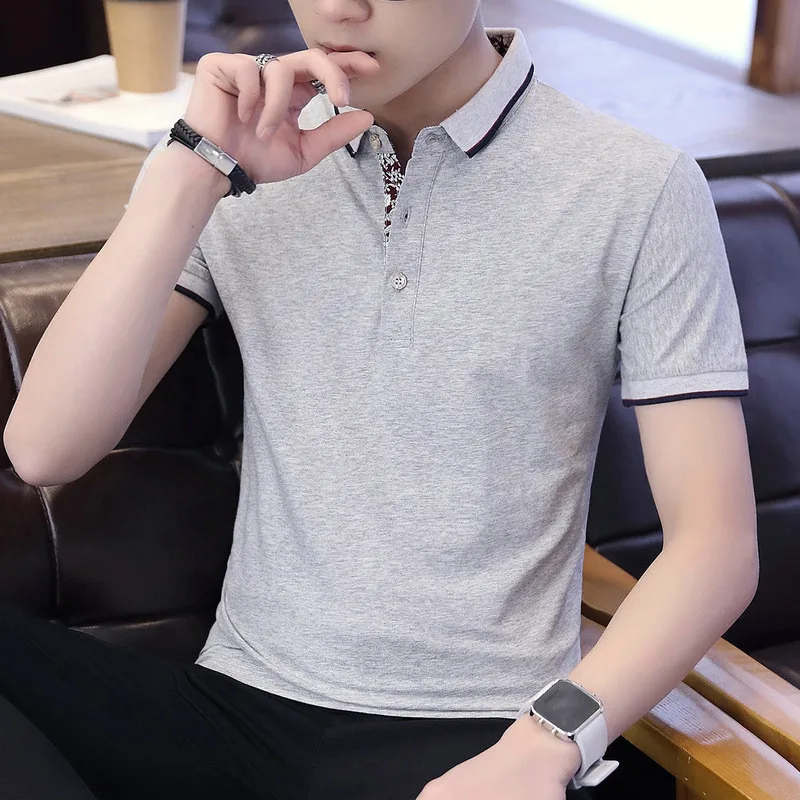 

10204-New summer cotton short-sleeved T-shirt loose sports half sleeve