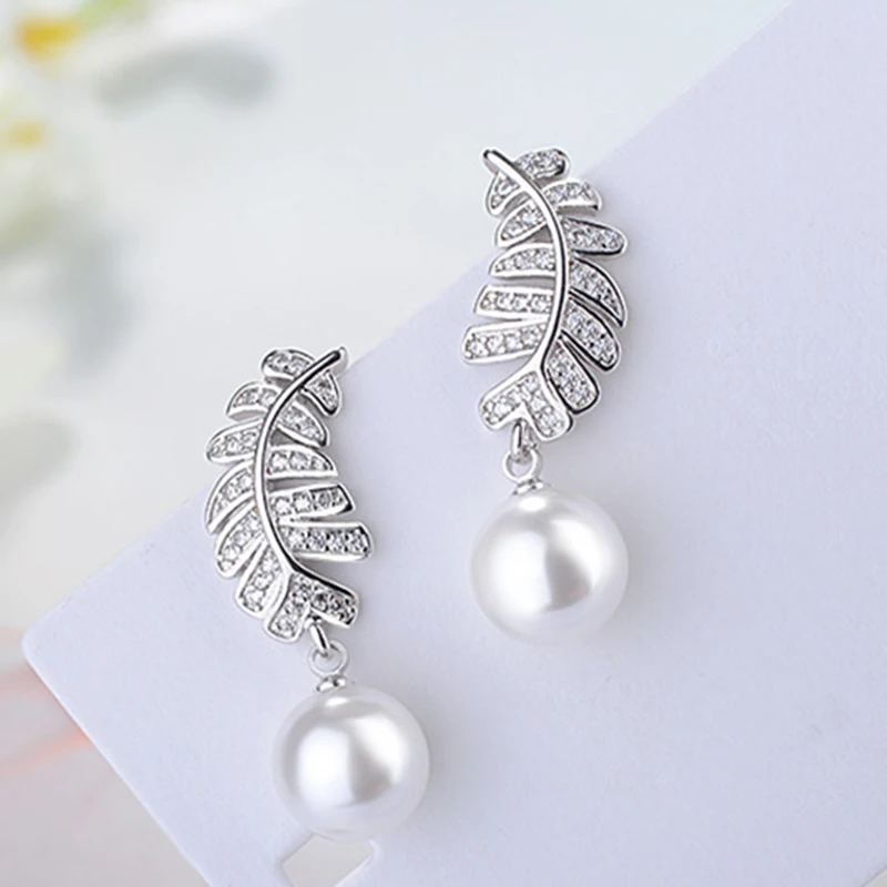 Женские серьги из серебра 925 пробы с перьями | Украшения и аксессуары