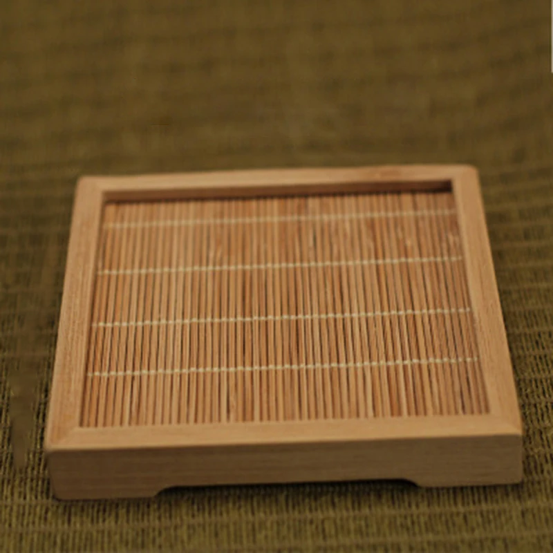 Обеденный стол квадратный коврик для чашки Натуральный Бамбуковый держатель