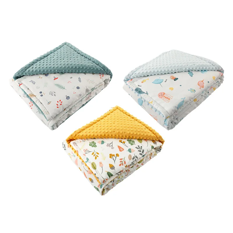 

Sunveno Baby Blanket Swaddling Newborn Thermal Soft Fleece Blanket Solid Bedding Set Cotton Quilt Infant Bedding Swaddle Wrap
