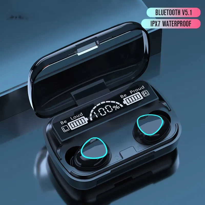 

M10 TWS fone Wireless 5.1 Earphones 2200mAh Wireless Headphone Stereo Waterproof Earbuds With Charging case Headsets for xiaomi
