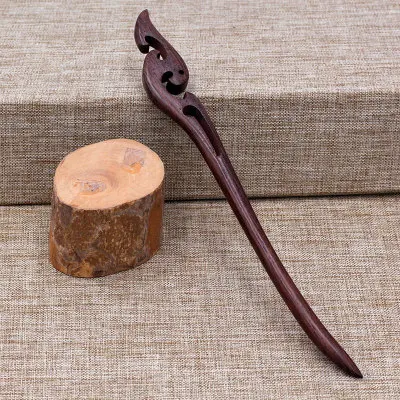 Ручная палочка для волос, винтажная деревянная резная шпилька для женщин, аксессуары для волос в стиле ретро, инструменты для укладки волос