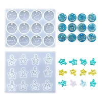 silicone 12 constellations mold crystal epoxy resin mold pendant casting mould diy handmade pendant silicone molds