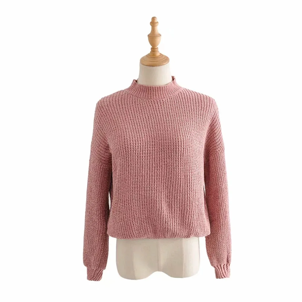 Повседневный женский свитер с высоким воротом зима 2019 Осенний Женский пуловер