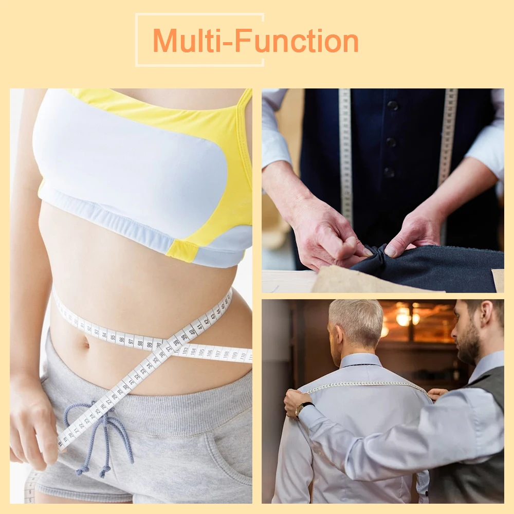 

5pcs 1.5m Body Measuring Ruler Sewing Tailor Tape for Body Fabric Soft Flat Ruler Centimeter Meter Sewing Measuring Tape Sewing