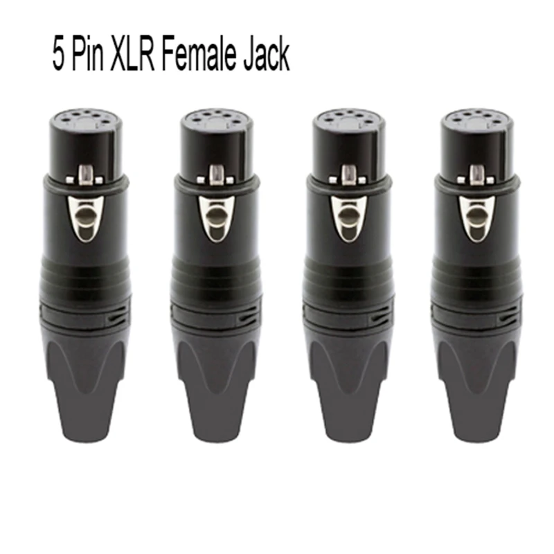 

56PCS/lot 3/4/5pin XLR Connector Male/Female XLR Plug Jack Socket Microphone MIC Cable Audio Cable Connectors Black Wholesales
