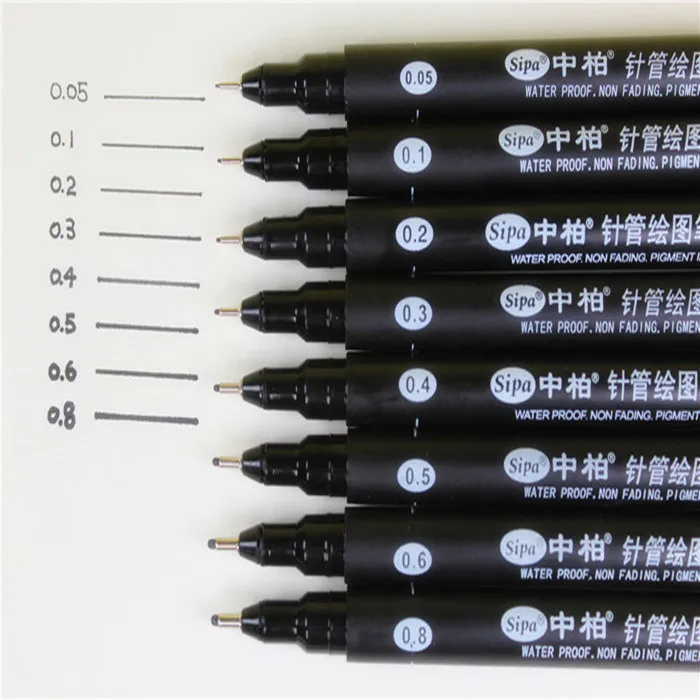 Ручка игла для рисования черная ручка тонкая подводка специальная искусственный