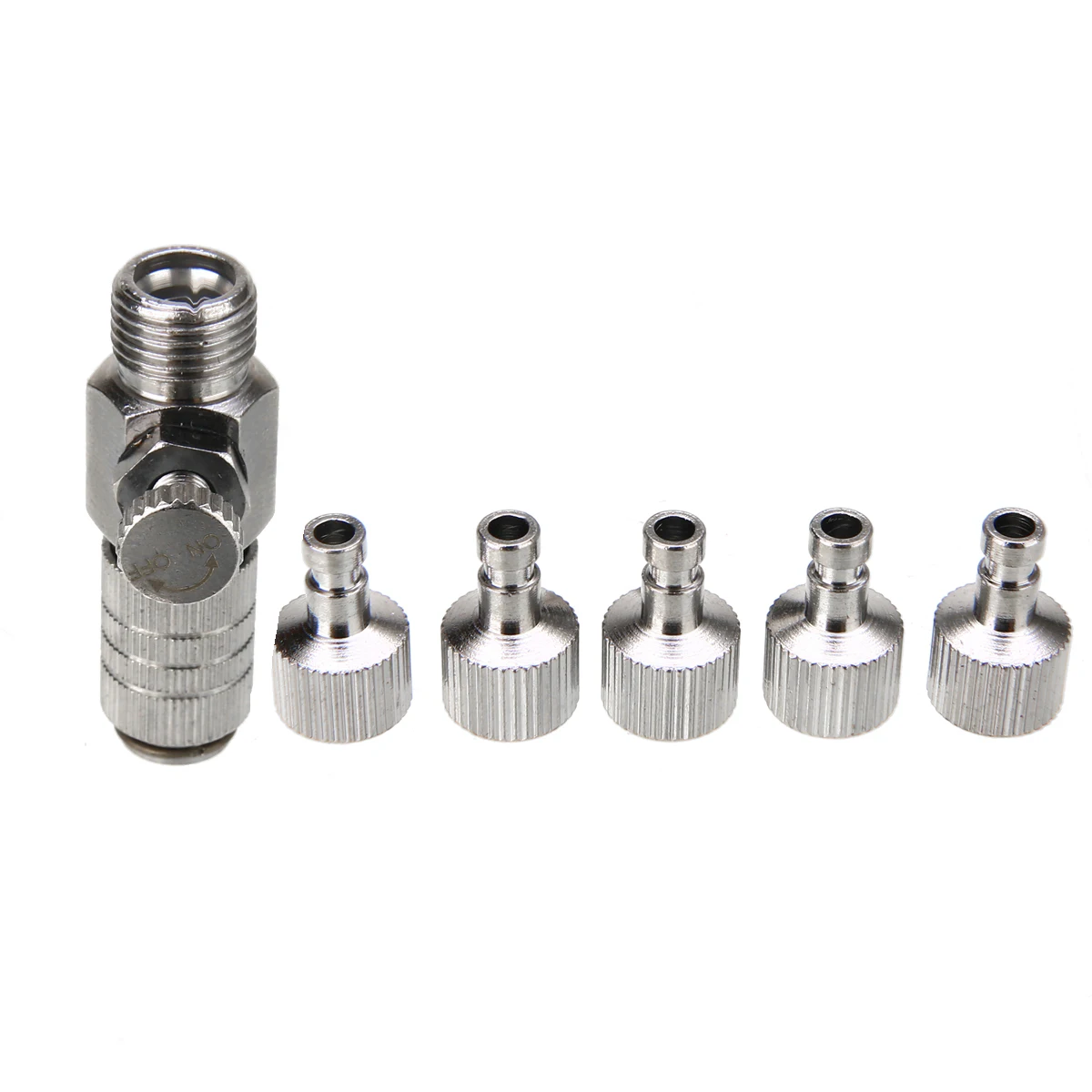

1 Set Airbrush Quick Release Coupling Disconnect Adapter Alloy Metal 1/8 inch Plug Fitting + 4pcs Male and Female Fitting
