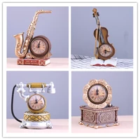 creative nordic style resin artwork retro phone and phonograph model crafts home office desktop decorations