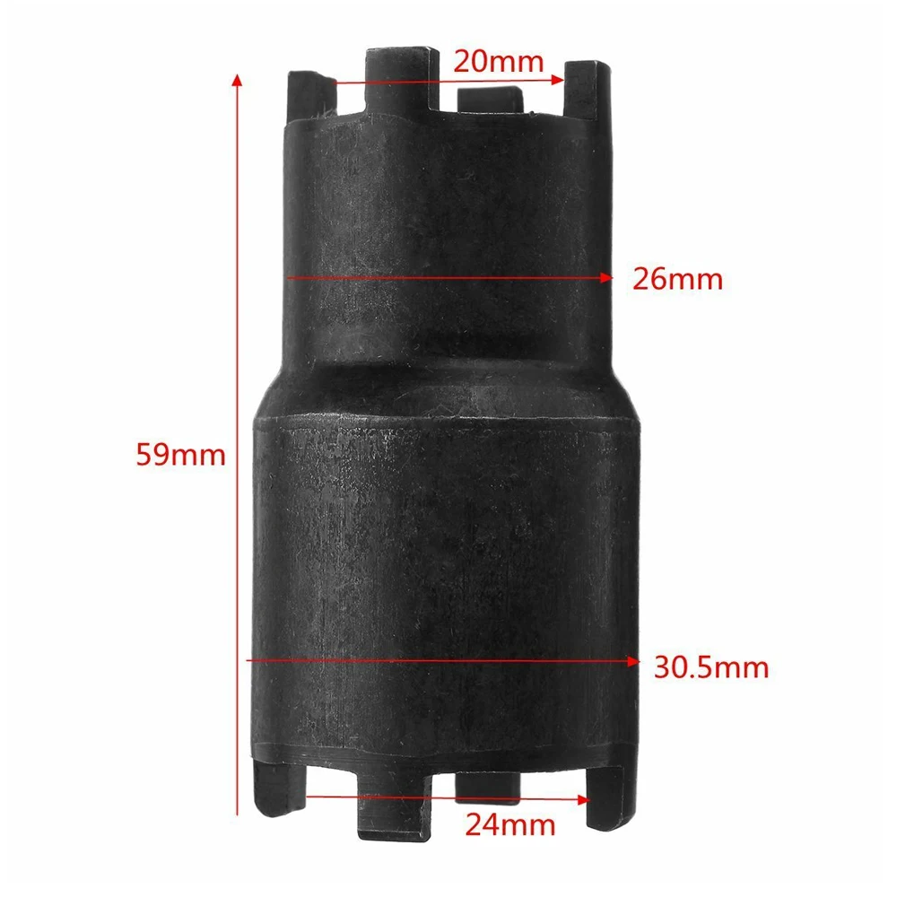 

Black Metal Clutch Remover Spanner Socket 20mm & 24mm Lock Nut Removal Tool for Honda