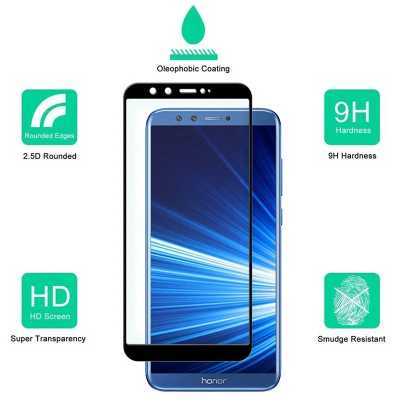 Закаленное стекло для huawei Y9 защитное стекло на Honor 9 светильник 10 Lite Защита экрана для Honor 8X6X7X7 S 8 Pro