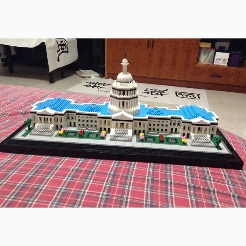 Здания строительный блок Биг Бен тадж махал архитектура 3D модель игрушки кирпич город серии детские игрушки подарки