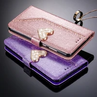 bling glitter flip leather wallet case for samsung s21 s10 s9 s8 s20 plus for iphone 7 plus x 11 12 pro max magnetic cover case