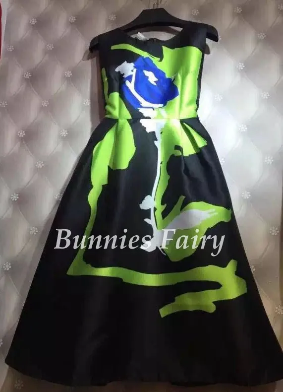 BunniesFairy Весна Осень Хепберн Винтаж Ретро Пастельные цветы цветочный принт Высокая талия платье-майка без рукавов Vestidos - Цвет: 18