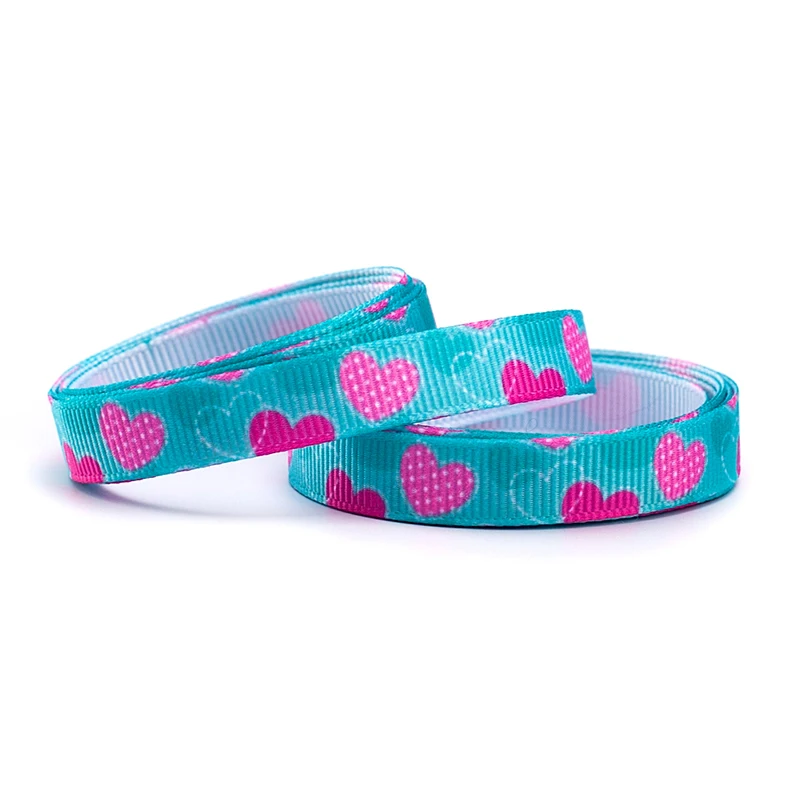 3/8' 9mm dots & heat ribbon pattern printed grosgrain ribbons | Ribbons