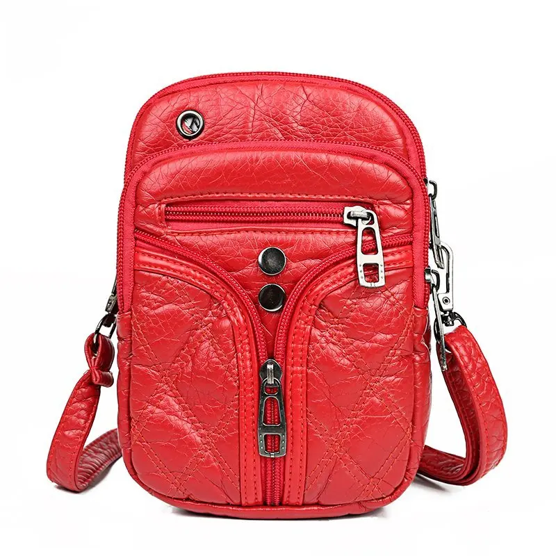 

High Quality Vintage Shoulder Bags Women PU Leather Crossbody Bag Phone Purse Lady Mini Messenger Bags