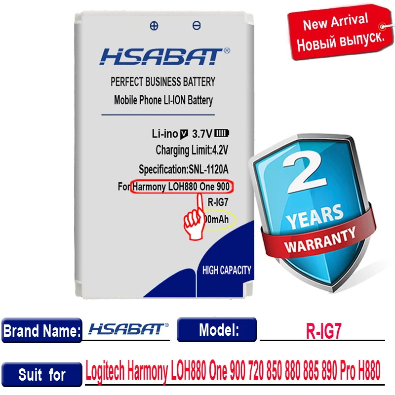 Аккумулятор HSABAT 1500 мА · ч R-IG7 для Logitech Harmony 720 Pro 780 785 880880 885 890 895 900 | Электроника