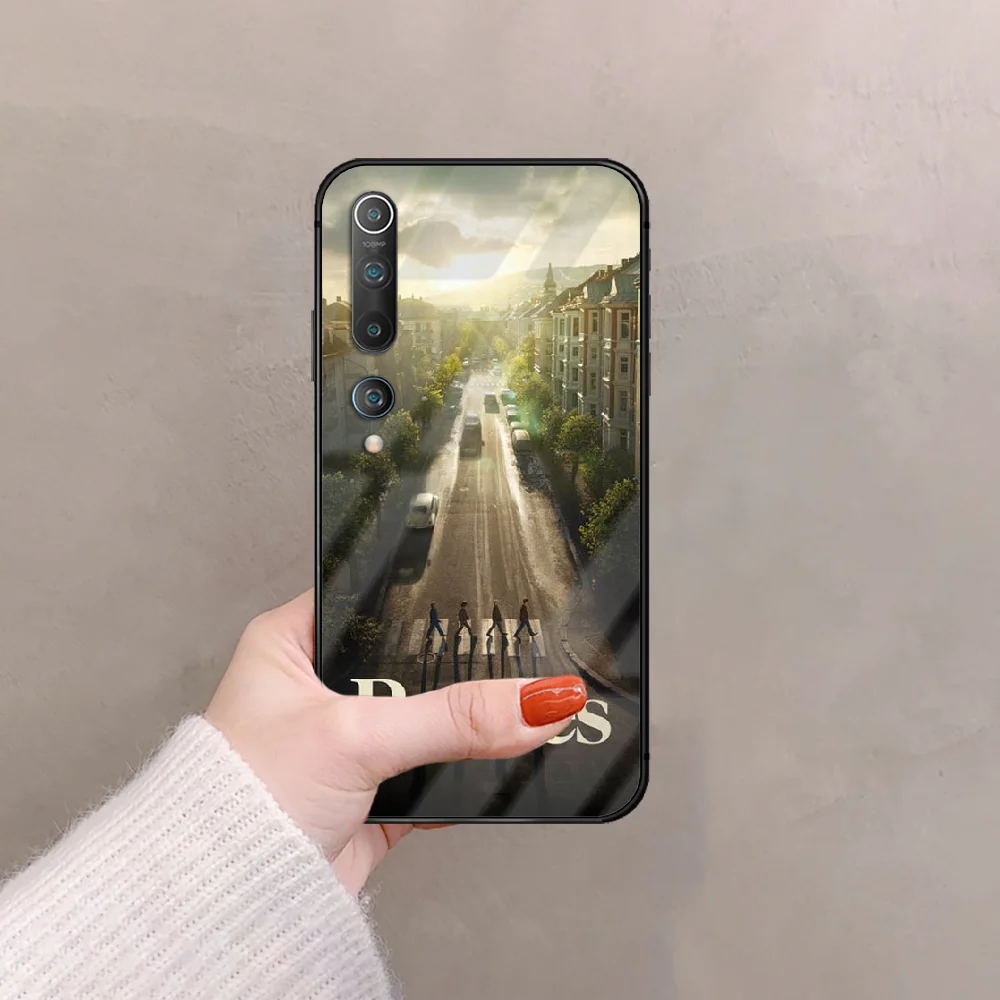 

Beatle Band Phone Tempered Glass Case Cover for Xiaomi Mi Note 9 10 11 T Pro Lite Max 3 Ultra Funda Bumper Coque Black