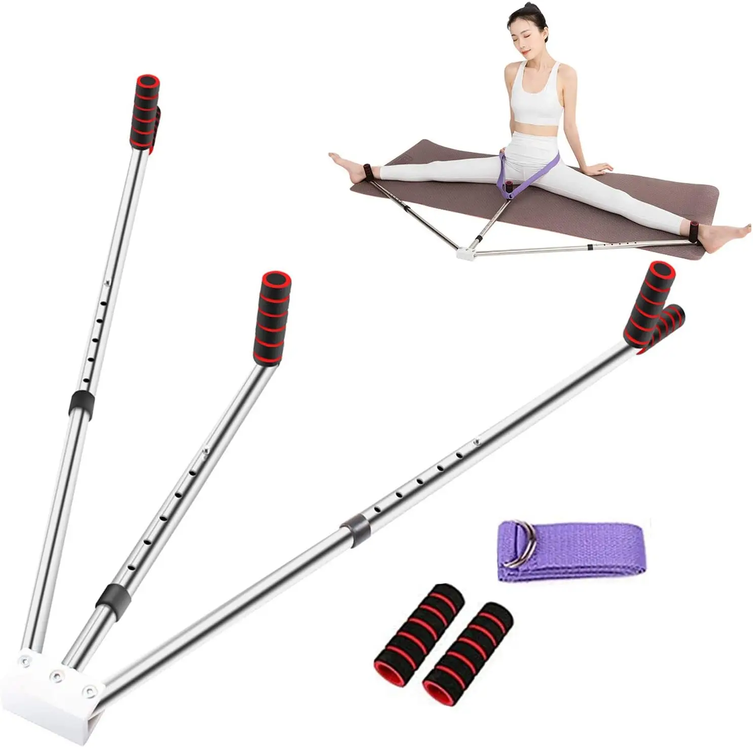 

Ballet 3 Bar Leg Stretcher Split Legs Ligament Extension Device Adjustable Buckle Strap Leg Support Yoga Pilates Assistant