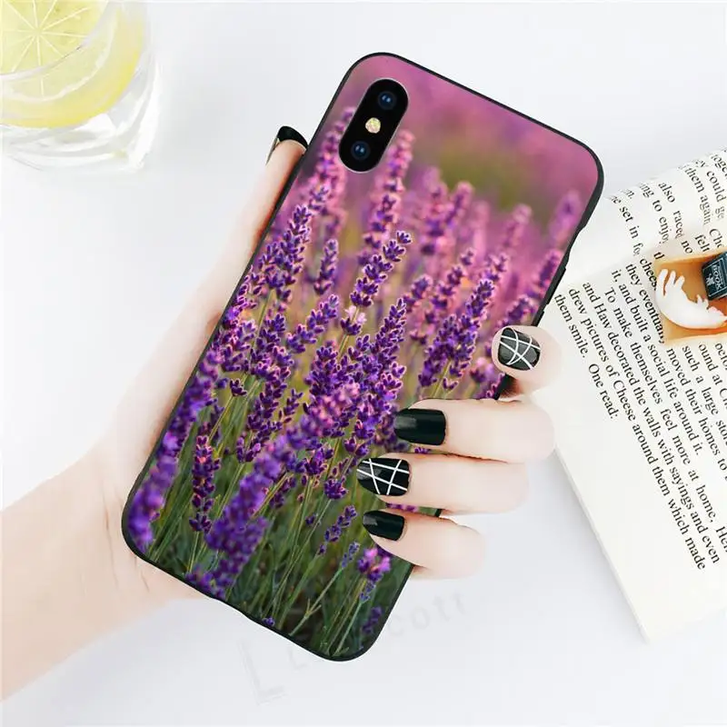 

lavender purple flower pattern Phone Case for iPhone 11 12 mini pro XS MAX 8 7 6 6S Plus X 5S SE 2020 XR