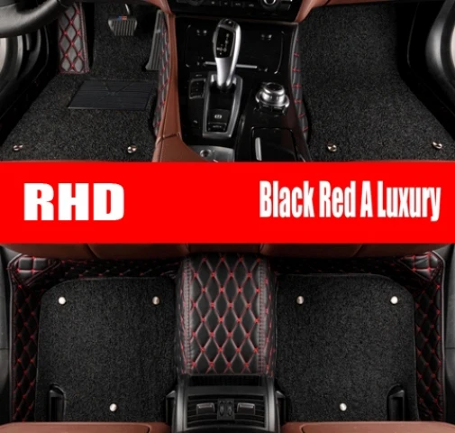 "Правый руль/RHD для Mercedes Benz W203 S203 CL203 W204 S204 C204 W205 S205 C class C180 C200 C300 автостайлинг лайнеры" - Название цвета: Black  Red A Luxury