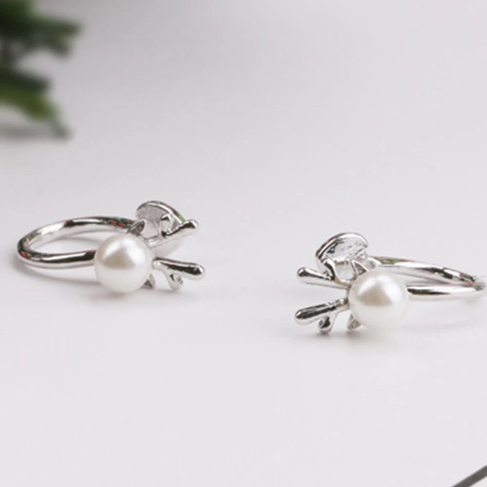 Женские серьги рога из искусственного жемчуга манжеты без пирсинга