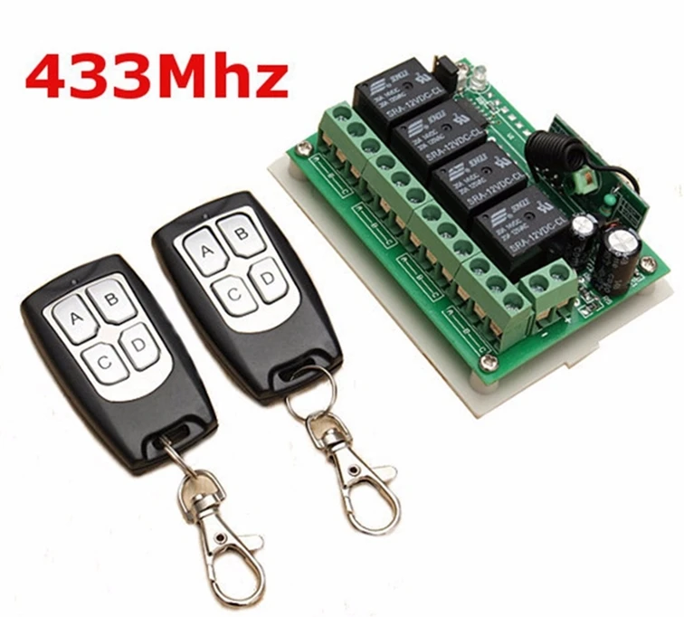 Переключатель дистанционного управления LEORY 12 В 4 канала 433 МГц|433mhz wireless remote