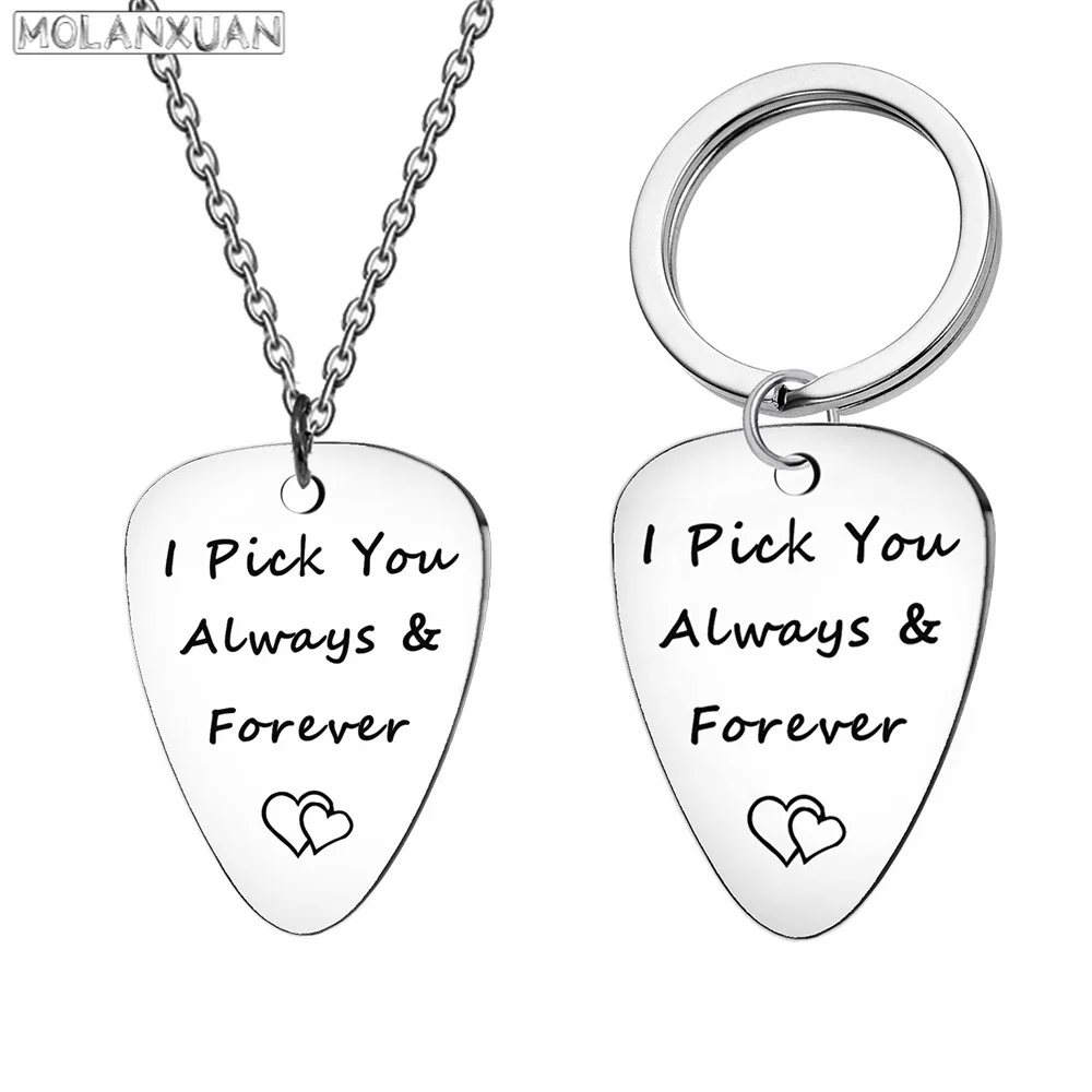 Подарок на день отца шпилька аксессуары для гитары ожерелье из нержавеющей стали