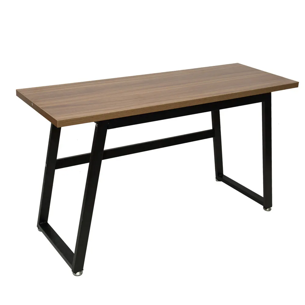 

Деревенский деревянный компьютерный стол, винтажный промышленный домашний офисный стол с тяжелой металлической основой, работает как пись...