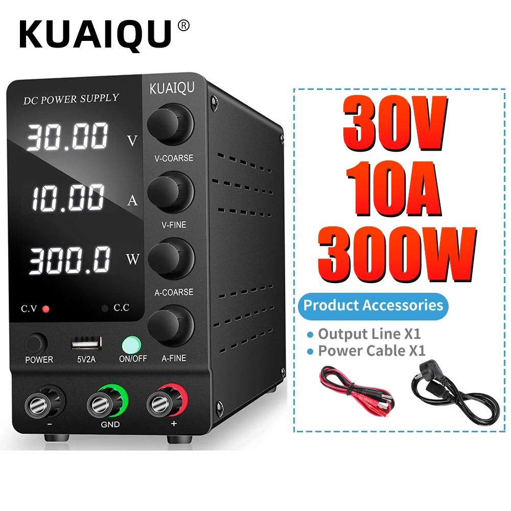 Fonte de Alimentação para Laboratório Regulado Fonte de Alimentação Preta Usb Ajustável 30v 10a 60v 5a 120v 3a Dígitos Display para Reparo de Telefone Pcb Fonte de alimentação de comutação