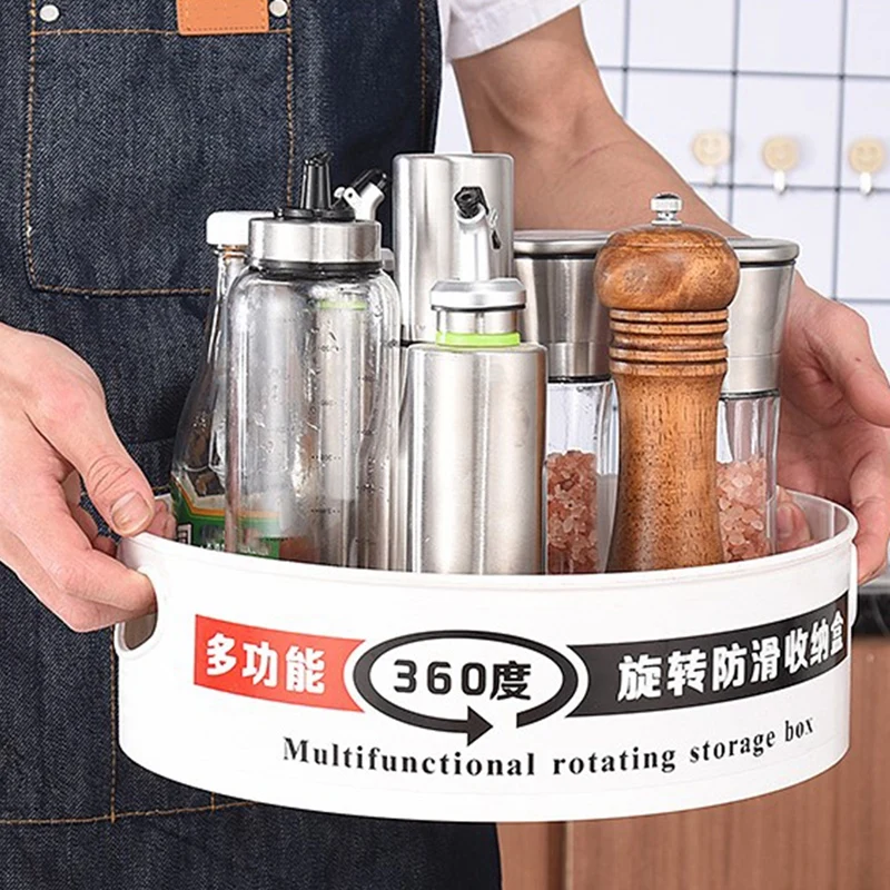 Глубокий пластиковый вращающийся контейнер для хранения кухни кладовой шкафа