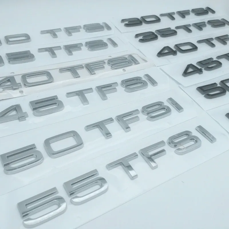 1pcs 3D ABS 30 35 40 45 50 55 TFSI car Letter Rear Tailgate trunk Decals Emblem badge sticker Decal Car styling auto Accessories - купить по