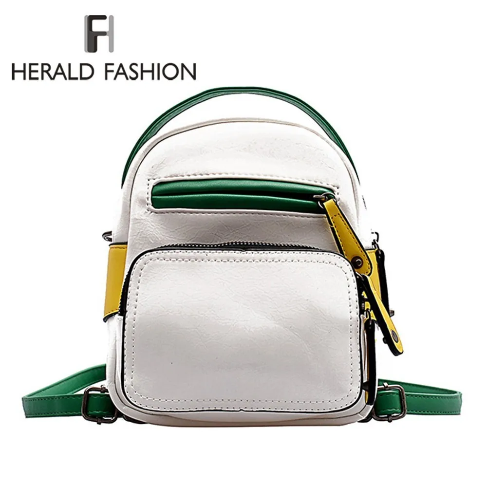 Маленький женский рюкзак Herald Fashion школьный мини с клиньями для девочек
