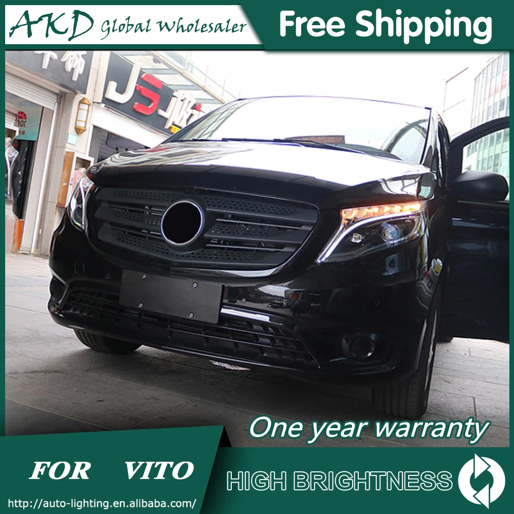 Фары для автомобиля Benz VITO 2013- DRL дневные ходовые огни головная лампа светодиодный Биксеноновая лампа Противотуманные фары тюнинг автомобильные аксессуары
