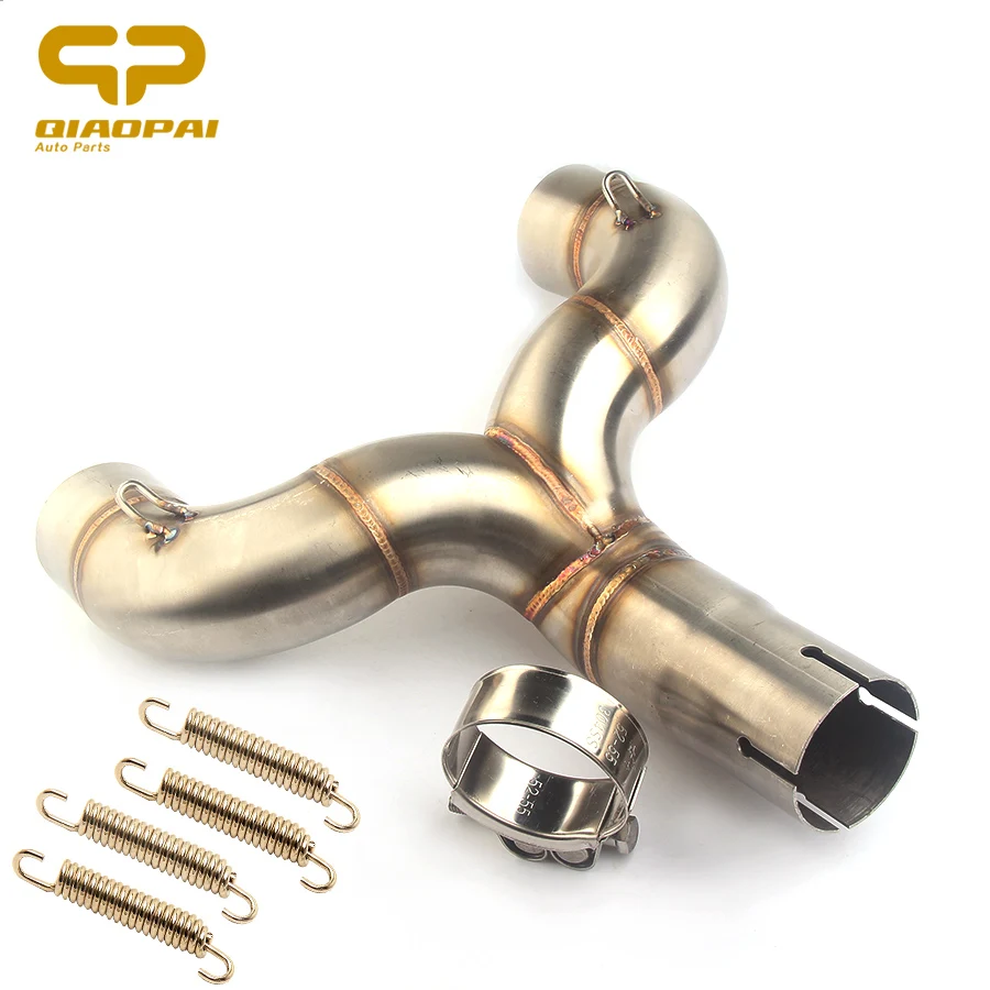 

Exhaust Motorcycle Muffler Slip on Link Pipe Middle Tube Connector Double Pipe Adapter For Escape Moto Benelli 600 BN600 BJ600