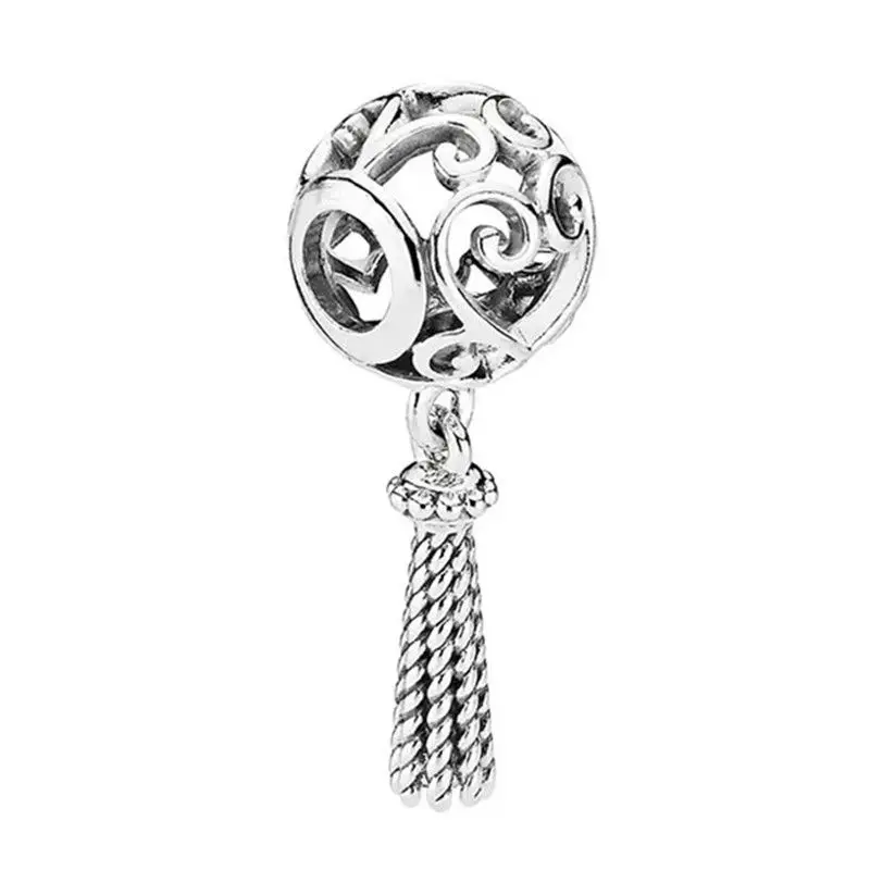 

1 шт. новый ретро полый кисточкой шарик кулон DIY бусины Подходит для оригинального Pandora Шарм браслет дамы ювелирные изделия подарки