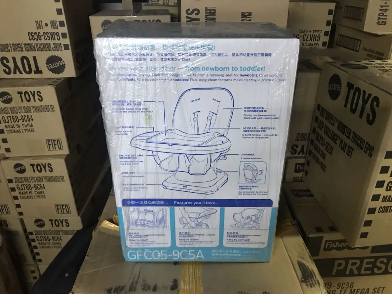 

Fisher 2-in-1 simple wind baby dining chair seat multifunctional portable highchairs GFC05