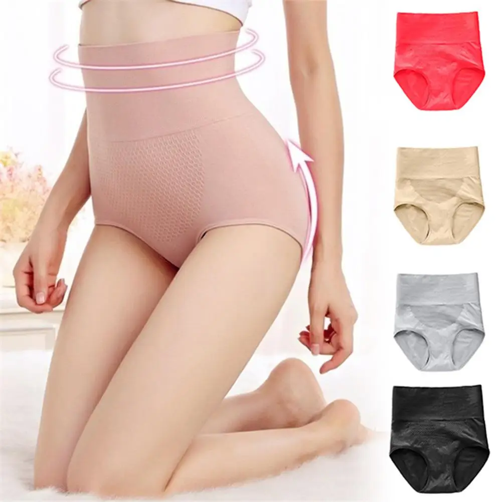 

Women High Waist Breathable Seamless Tummy Control Body Shaper Sofe Comfortable Briefs Slimming Underwear Health Care 2020