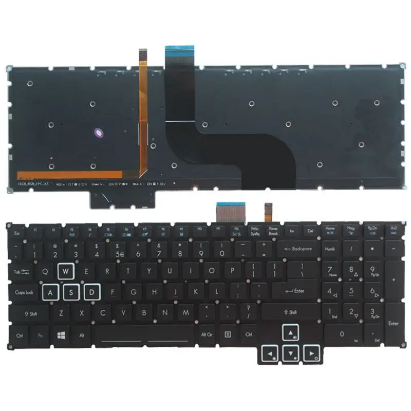 GZEELE для acer Хищник G9-791 G9-791G G9-591 G9-591R G9-591G G9-793 G9-593 G9-792 американская, с задней подсветкой клавиатуры