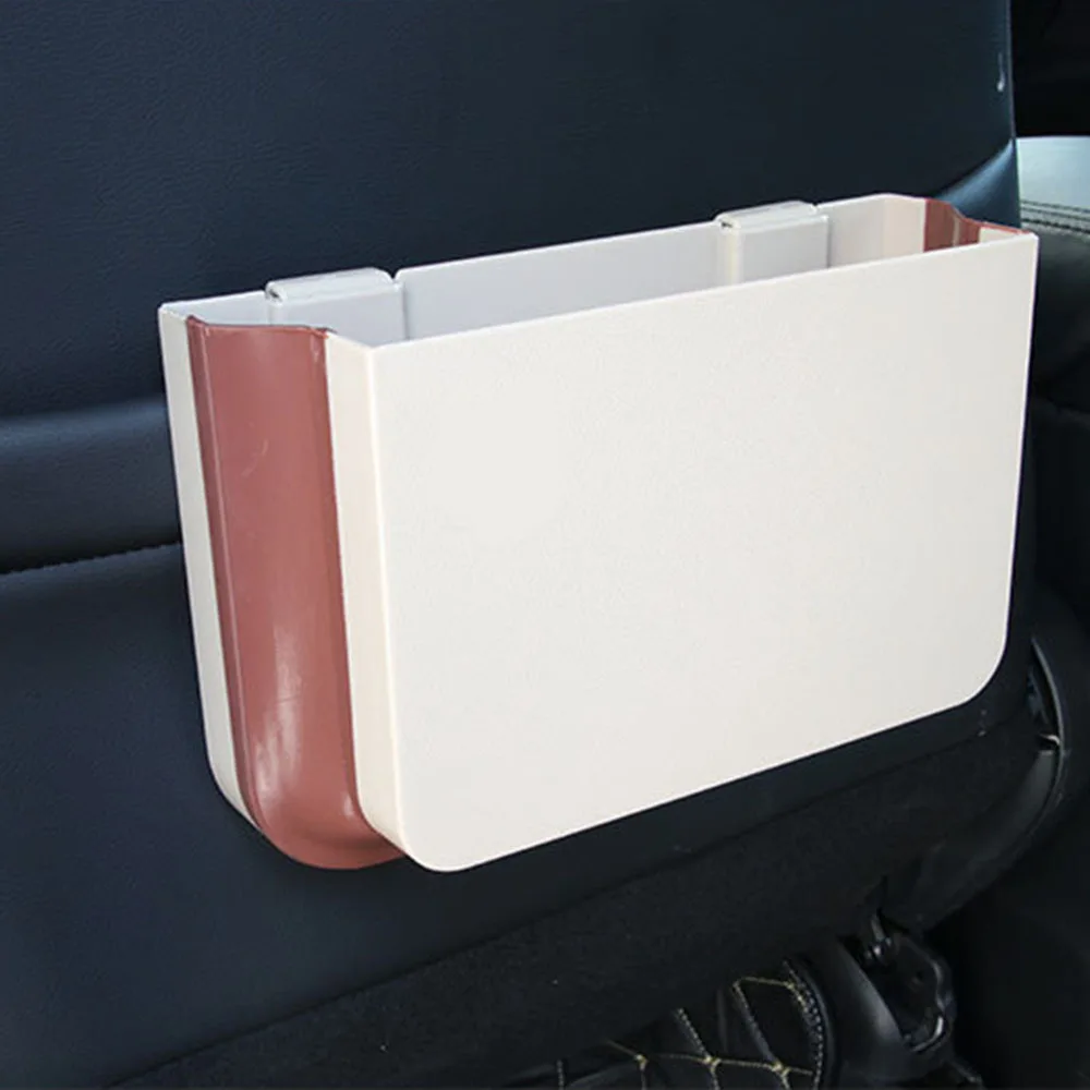 

Car Back Seat Folding Garbage Organizer Storage Box Holder Vehicle Hanging Dustbin Trash Can