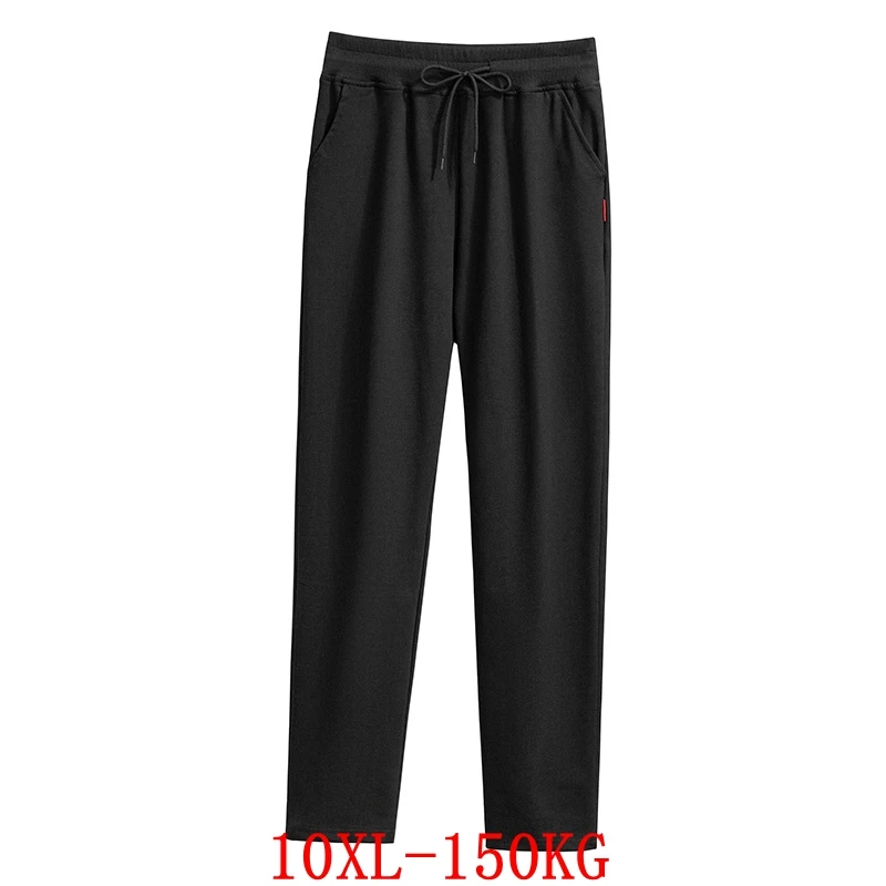 Large size men's pants Plus Size 9XL 10XL 11XL 12XL Autumn High Waist Loose Black Blue Plus Size Pants Sports 50 52 54 56 58