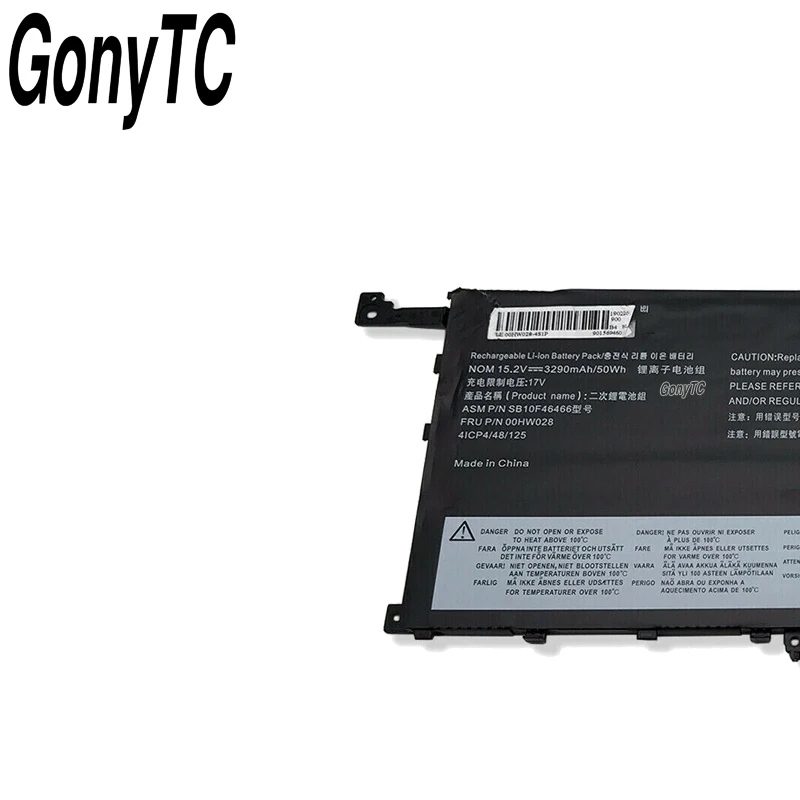 SB10F46466 15,2 в 52wh 00HW028 ноутбук Батарея для lenovo ThinkPad X1 углерода X1C yoga 20FB002VGE 20FB003RGE 20FB0043GE